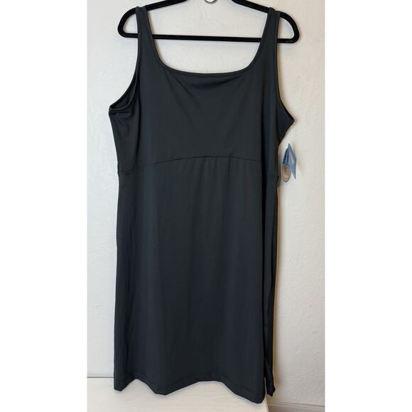 COLUMBIA PFG Freezer III Dress Plus 1X Black Tank Performance Activewear UPF 50+ - Picture 1 of 5